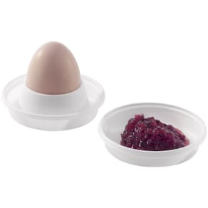 Äggkopp Vit, plast, 100/fp