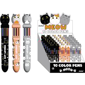 Kugelschreiber ITOTAL Cats, 10-farbig, sortiert