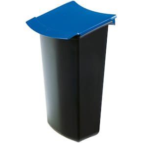 Abfalleinsatz HAN MONDO mit Deckel, schwarz/blau, 3 Liter