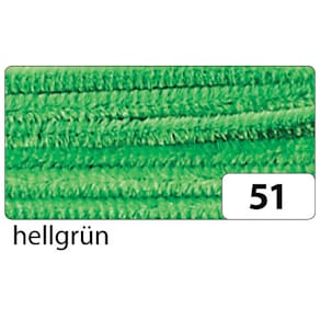 Chenilledraht Folia, 8 mm, 50 cm, 10 St., hellgrün