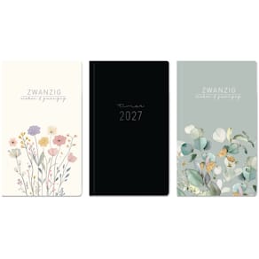 Buchkalender HÄFFT Pocket A6+ Slim 2027, sort.