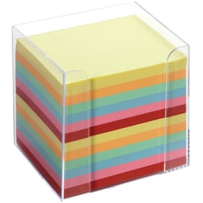 Zettelbox Folia, 9,5 x 9,5 x 9,5 cm, glasklar