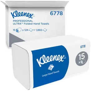 Pappershandduk KLEENEX V-vikt 1860/fp Vit