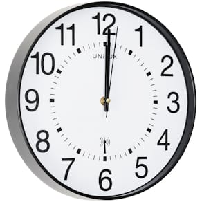 Wanduhr UNILUX WAVE, Ø30 cm, schwarz