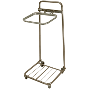 Säckställ Erik 60 liter, utan lock och 4 hjul, kromad
