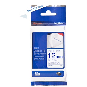 TZe tape 12mmx3m fabric tape blue/white