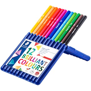 Farveblyanter STAEDTLER ergosoft, trekantet, stand-up, 12 stk