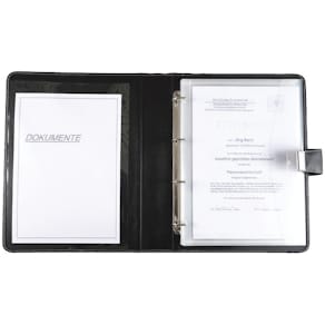 Dokumentenmappe ALASSIO, A4, schwarz