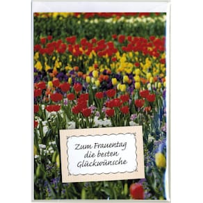 Frauentagskarte Noname, bunt, mit Umschlag