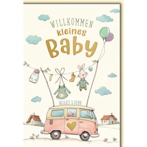 Glückwunschkarte Freudiges Ereignis, geprägt