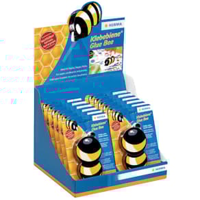 Display HERMA Klebebiene, 12 Kleberoller, 9 mm, sortiert