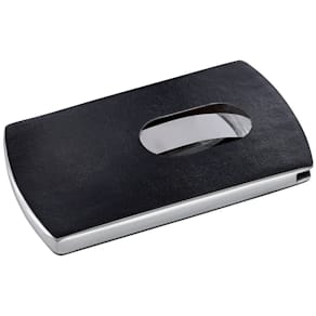 Visitenkartenetui Sigel Snap, schwarz/silber, 101 x 60 mm