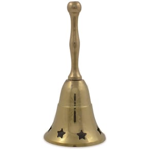 Weihnachtsglocke, Messing, gold