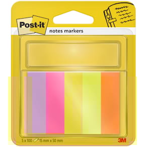 Haftstreifen Post-it Index Mini, Energetic Collection, 15 x 50 mm