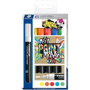 Lumocolor målarmarker 6 ass