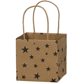 Geschenktragetasche Noname Sterne, schwarz/weiß, 105 x 105 x 105 