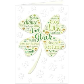 Glückwunschkarte HANRA, allgemeine Glückwünsche, mehrsprachig
