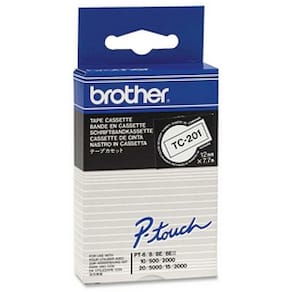 Brother TC tape 12mm black/white
