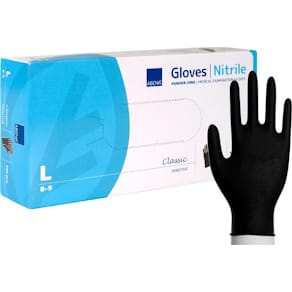 Nitrilhanske ABENA CS pf L sort (100)