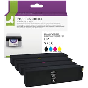 Tintenpatronen Q-CONNECT ersetzt HP 973XL, schwarz/cyan/magenta/