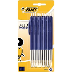 Bläckkulpenna BIC Clic M10 Medium Blå, 1.0mm, dokumentäkta, 10st