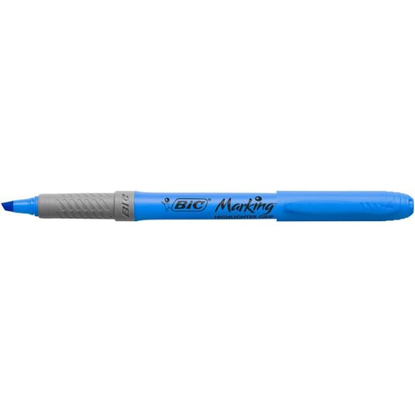 Tekstmarker BIC Highlighter Grip blå 12st
