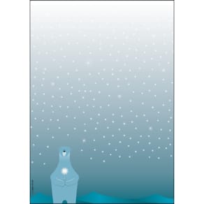 Weihnachts-Motivpapier Sigel, 25 Blatt, Polar bear