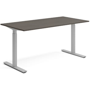 Skrivbord el 160x80 cm Mörk ask/Silver