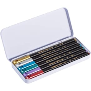 Fasermaler edding, 6er-Set, metallic, sortiert