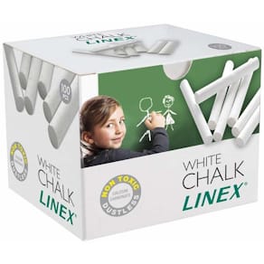 Tavlekridt Linex hvid, 100 stk