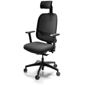 Kontorsstol MESH m armstöd/nackstö svart