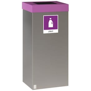 Avfallsbeholder "Plast" RØROS Femunden 65L, galvanisert stål