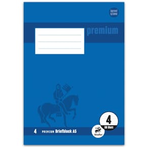 Briefblock Staufen Top-90, A5, 50 Blatt, liniert, 90 g/m², weiß