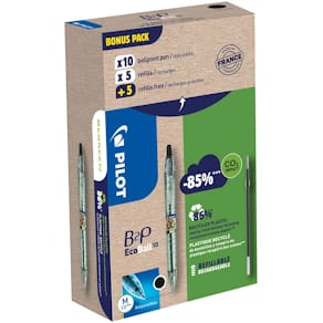 Balpen Pilot B2P Ecoball BeGreen, medium punt, 0,3 mm, 10 stuks