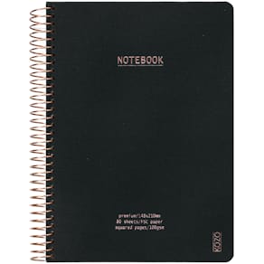KOZO Anteckningsbok A5 Premium Black Rutad