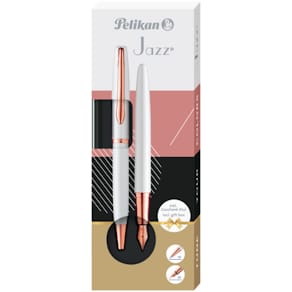 Schreibset Pelikan Jazz Noble Elegance, perlmutt weiß