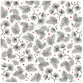 Zelltuchserviette ATELIER X-mas Twigs, 33 x 33 cm, anthrazit