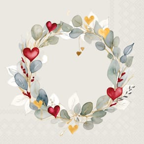 Motivserviette AMBIENTE, 33 x 33 cm, Eukalyptus, grün