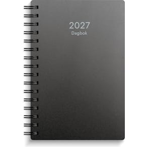 Burde Dagbok 2027 PP-plast svart