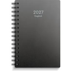 Burde Dagbok 2027 PP-plast svart