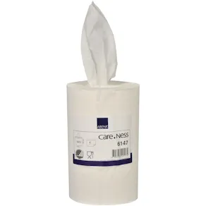 Torkrulle mini centermatad 1-lag vit 120m x 20,3cm 12/krt