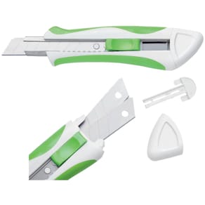 Cutter WEDO Comfortline, 18 mm, weiß/grün