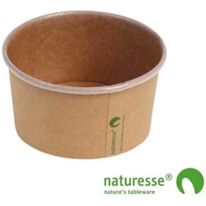 Isbæger, Rund, Ø 96, højde 52 Kraft, brun, pakke a 50 stk