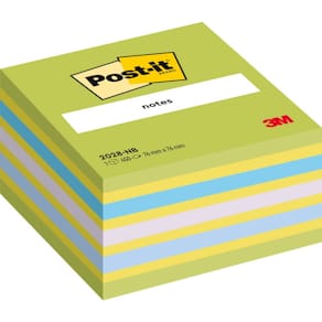 Haftnotizwürfel Post-it, 76 x 76 mm, grün/blau