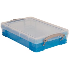 Opbergdoos Really Useful Box, 4 liter, transparant blauw