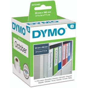 Ordneretikett DYMO LabelWriter, 59 x 190 mm, weiß