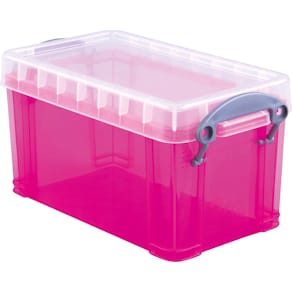 Opbergdoos Really Useful Box, 2,1 liter, transparant roze