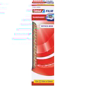 Klebefilm tesa tesafilm® 12 mm x 10 m, transparent, 12 Rollen