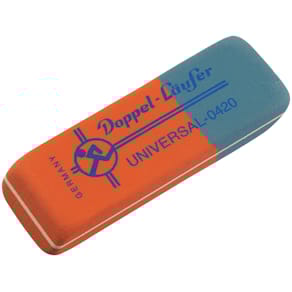 Radierer Läufer Universal 0420, Kautschuk, rot/blau