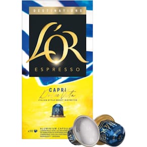 Koffiecapsules Douwe Egberts L'OR Destinations, Capri, 10 stuks